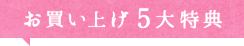 お買い上げ5大特典